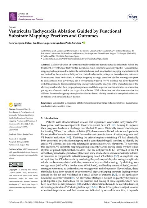 Pdf Ventricular Tachycardia Ablation Guided By Functional Substrate Mapping Practices And