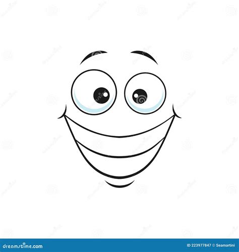 Smiling Emoji with Big Toothy Smile Isolated Icon Stock Vector ...