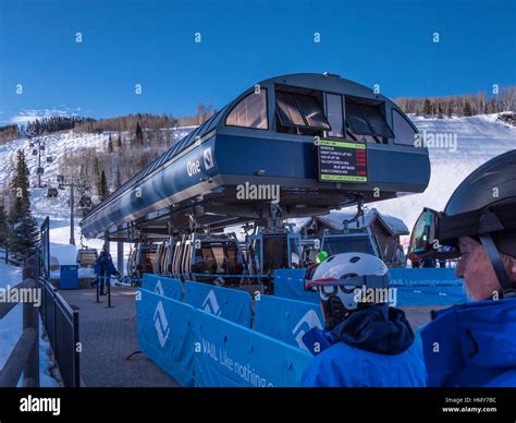 Gondola One, Vail Village, winter, Vail Ski Resort, Vail, Colorado ...