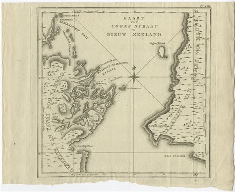 Antique Map of Cook's Strait by Cook (1803)