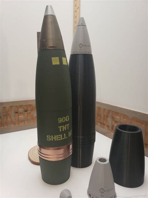 3D Printed 90mm M71 TNT Artillery Shell Replica - Prop - Lifesize 100% Plastic | eBay