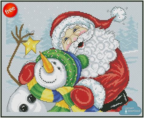 Santa Cross Stitch Patterns Free Cross Stitch Addict FREE Cross