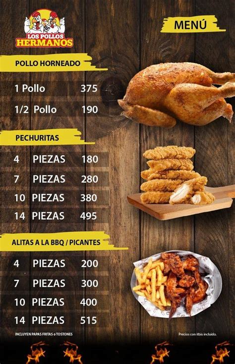 Carta Del Restaurante Los Pollos Hermanos Santo Domingo