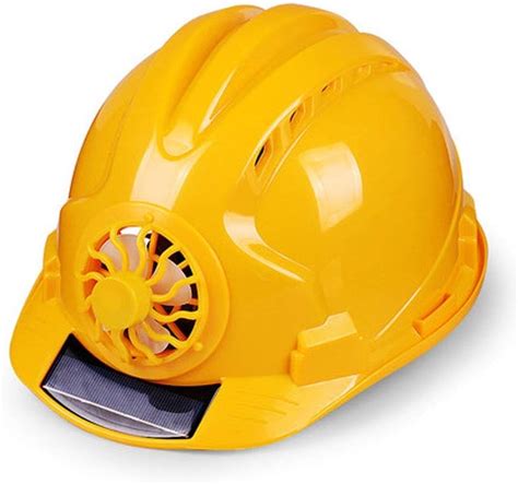 Sgmymx Helmet Solar Fan Safety Work Helmet Construction Operator