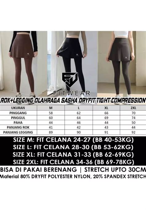 Jual Fitwear Fitwear Rok Legging Olahraga Wanita Sasha Super