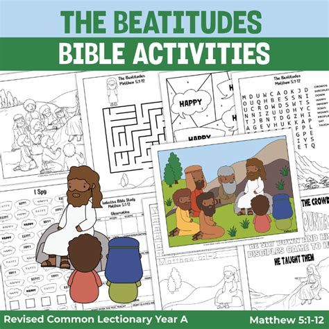 The Beatitudes Activity Pages Bible Crafts Shop