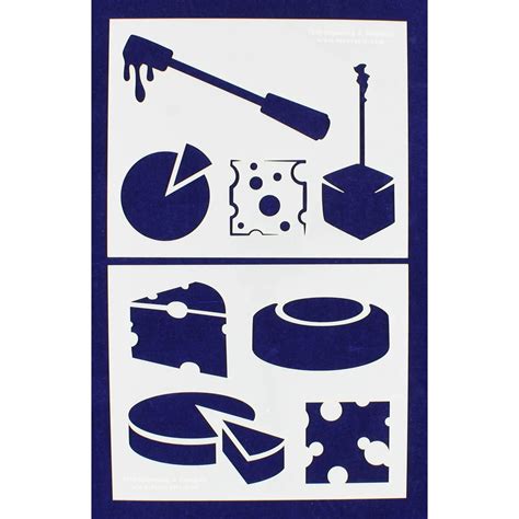 Cheese Stencils 2 Pc Set 8 X 10 Inches