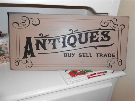 Sale Vintage Inspired Antique Shop Sign Hand Lettered Drawn Shop