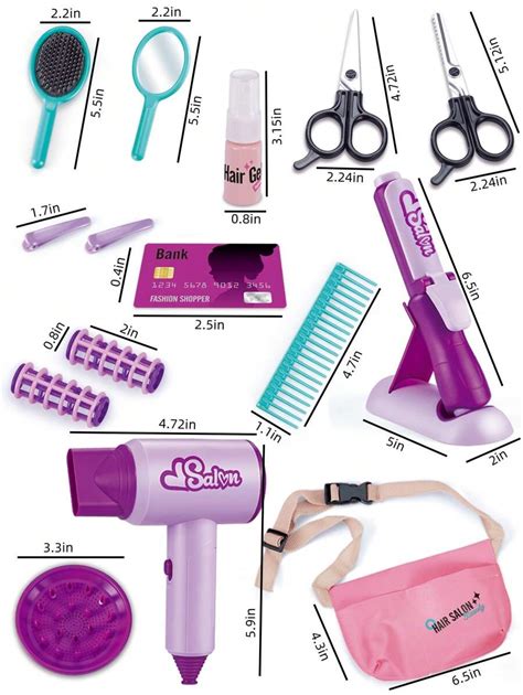 Kit De Brinquedo De Sal O De Beleza De Cabelo Para Meninas Secador