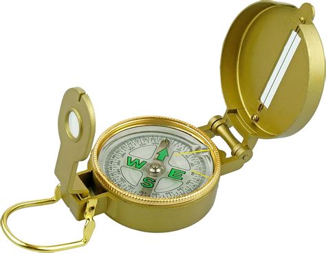 Se Lensatic Compass Gold Color Cc45 3a Sports And Outdoors