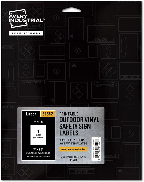 Amazon Avery Ultraduty Ghs Chemical Labels For Laser Printers