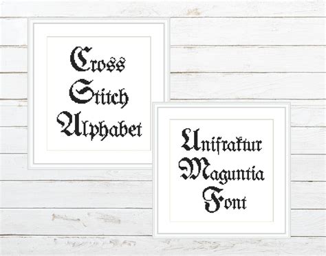 Cross Stitch Alphabet Fonts Cross Stitch, Alphabet Pattern PDF - Etsy