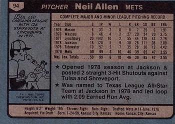 Neil Allen Gallery Trading Card Database