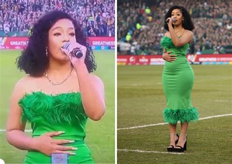 Gorgeous In Green Who Is Springboks National Anthem Singer