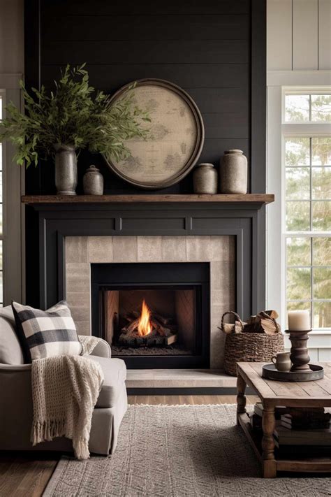 40 Black Shiplap Fireplace Ideas That Blend Warmth And Style