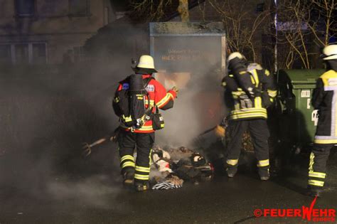 Containerbrand Feuerwehr Werneck