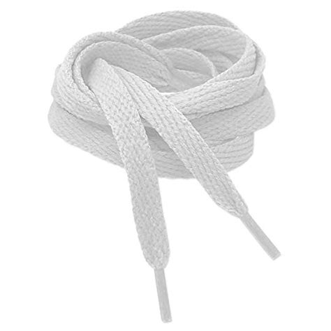 Flat White Shoelaces 7mm Wide 45cm Artofit