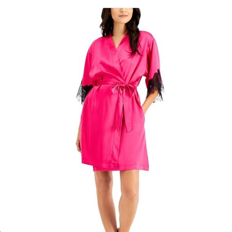 Inc International Concepts Intimates And Sleepwear Womens Hot Pink Satin Robe Poshmark