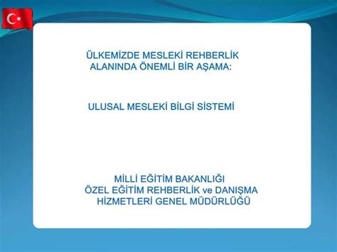 PPT MILLI EGITIM BAKANLIGI ZEL EGITIM REHBERLIK Ve DANISMA HIZMETLERI