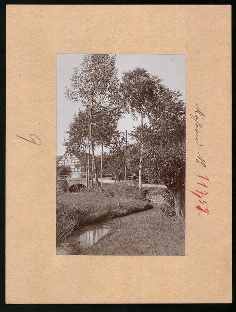 Fotografie Brück Sohn Meissen Ansicht Mohorn Partie an der Triebisch