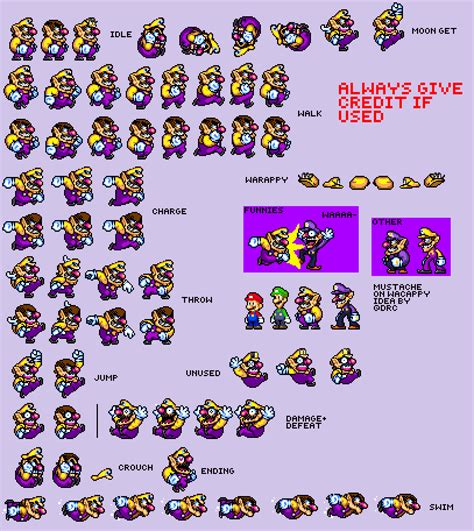 Pixilart - Wario Sprites by MrBowser