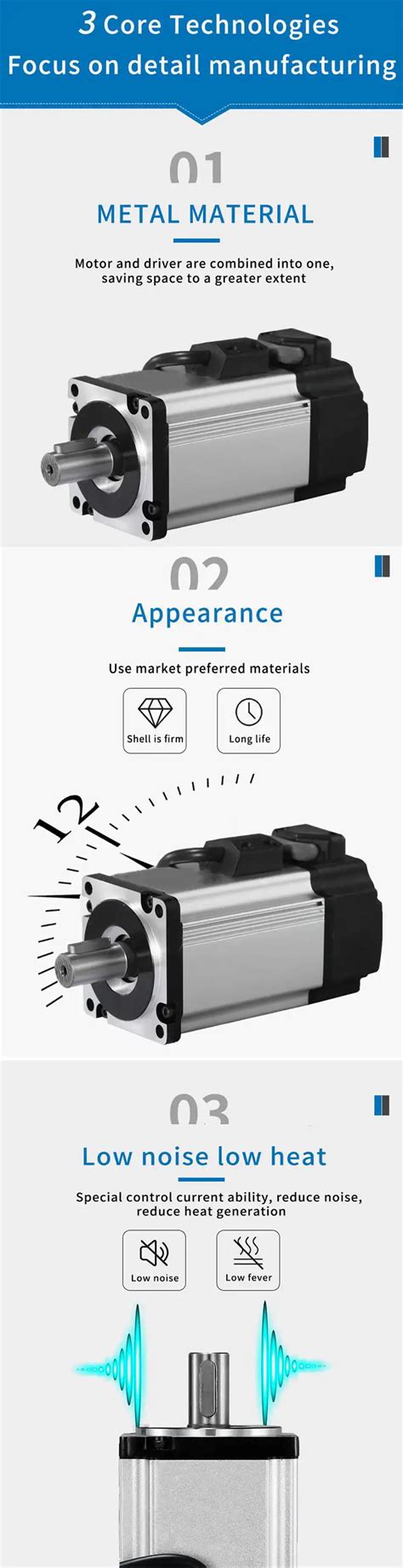 rpm ac small servo motor  drive