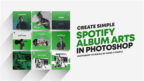 Create Simple Spotify Album Art Designs In Photoshop Youtube