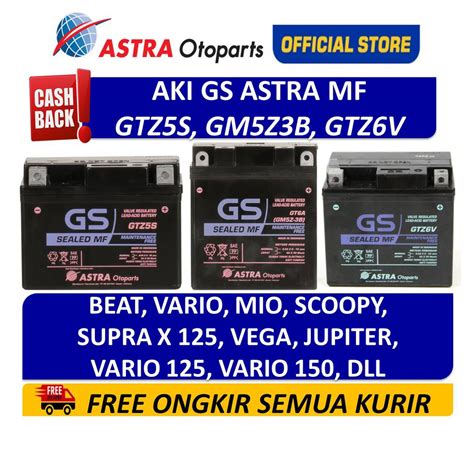 Aki Motor Gs Astra Mf Gtz S Gm Z B Gtz V Beat Vario Scoopy Mio Jupiter