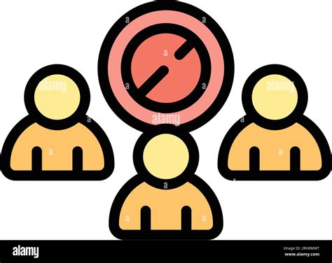 Group Self Isolation Icon Outline Vector Home Quarantine Corona Virus