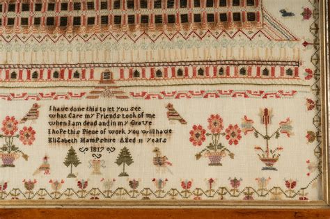 Lot Antique Embroidery Sampler