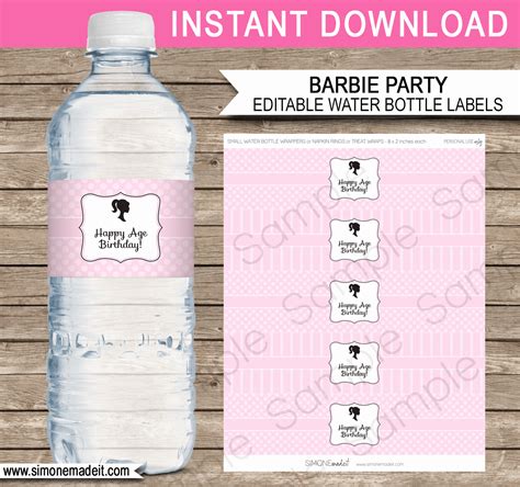 Water Bottle Labels Template New Baby Water Bottle Label Template Free