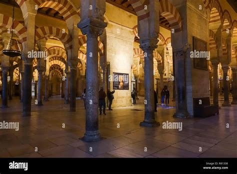 Interior of the Cordoba Mosque, Cathedral, cordova, Great mosque of Cordoba, Andalusia, Southern ...