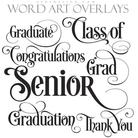 Word Art Set - Graduation Expressions - Ornate | Graduation words, Word ...