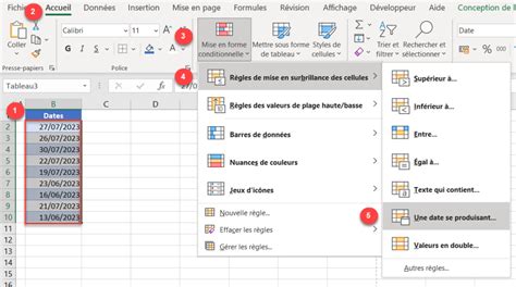 Appliquer Une Mise En Forme Conditionnelle Des Dates Dans Excel Et