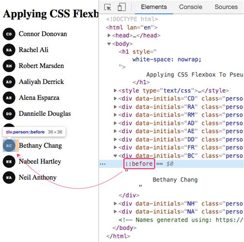 Applying Css Flexbox To Pseudo Elements