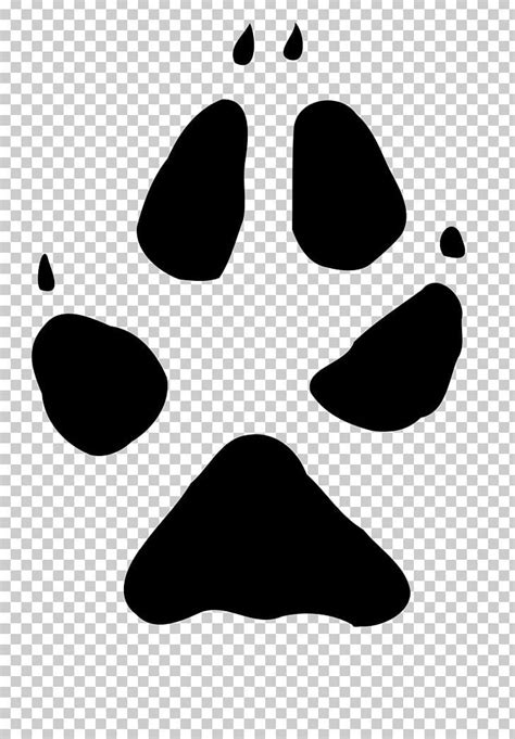 An Animal Paw Print Is Shown On A Transparent Background With Black