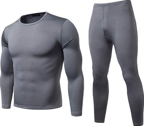 Yileegoo Mens Ultra Soft Thermal Underwear Set Winter Warm Base Layers Tight Long Johns Tops And