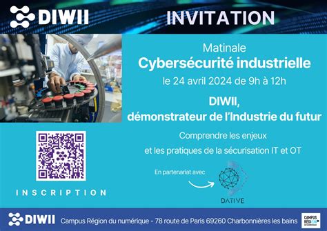 Invitation matinale Cybersécurité industrielle le 24 avril Diwii