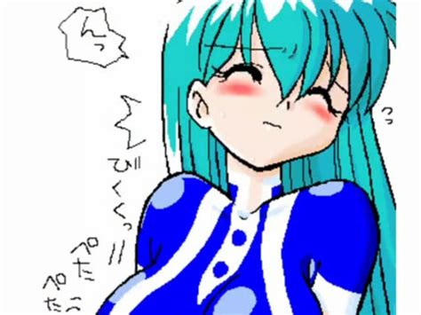 The Big Imageboard Tbib Blue Hair Blush Long Hair Stewardess