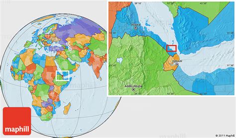 Political Location Map of Meka'ika