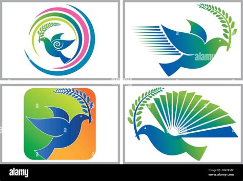 Illustration Art Of A Pigeon Logos With Background Stock Vector Image