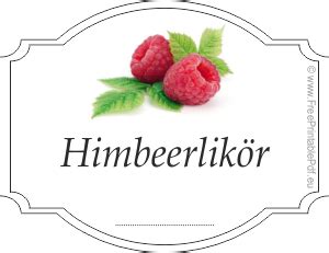 Etikettenvorlage F R Himbeerlik R Zum Selbermachen Pdf Kostenlos Drucken