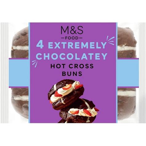 M S Extremely Chocolatey Hot Cross Buns Compare Prices Where To Buy Trolley Co Uk