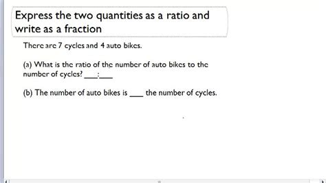 Writing Ratios As Fractions And Vice Versa Example 5 Video Arithmetic Ck 12 Foundation