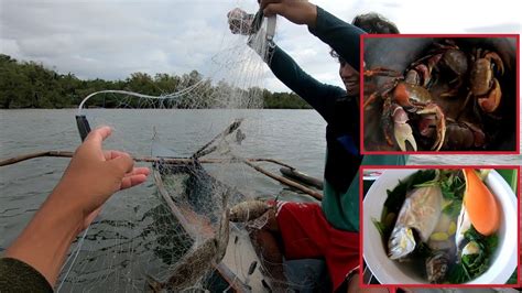 Kuray Or Land Crab Net Fishing With Cousin Etar Catch Cook