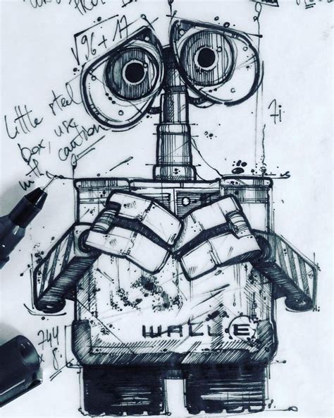 Wall E Robot Art Tattoo Design Sketch Ideias Para Desenho Desenhos A