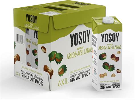 Yosoy Bebida De Arroz Con Avellanas Caja De X L Amazon Es