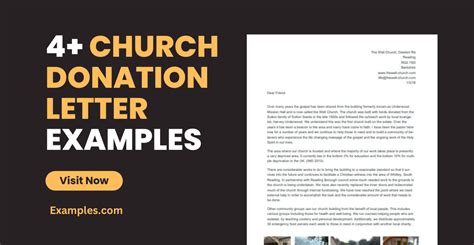 Church Donation Letter Examples Format Pdf