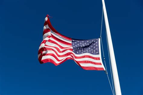 American Flag Flapping In The Wind Stock Photo Image Of Glory