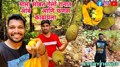 मामा सोबत गेलो रानात आंबे 🥭 आणि फणस काढायला कळकवणे गाव Kokan Vlog